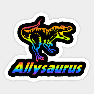 Allysaurus Pride LGBT Ally Dinosaur Sticker